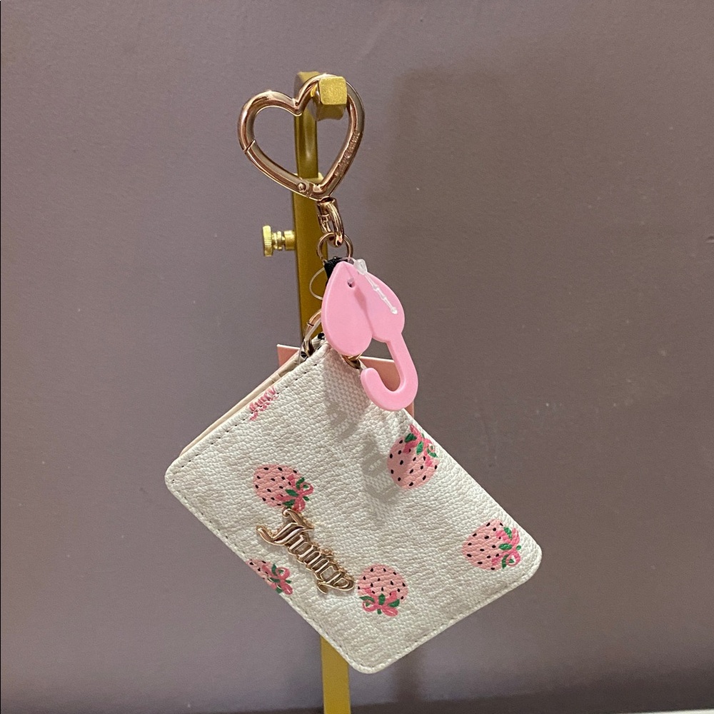 Juicy Couture Berry Sweet Strawberry Print Wallet - Angel Crystal / Pink